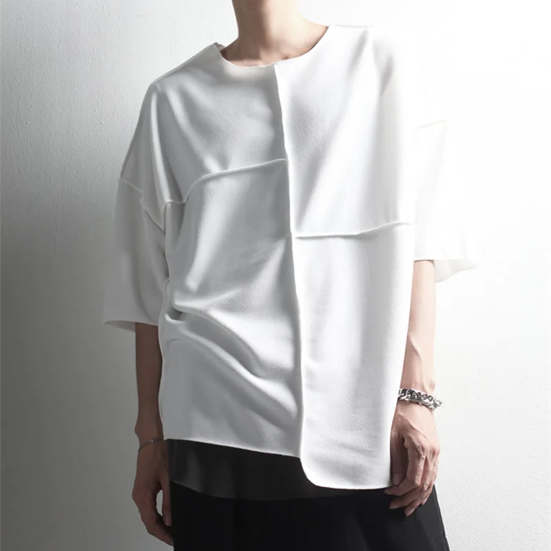 Футболка мужская с коротким рукавом тонкая Свободная рубашка в Корейском стиле