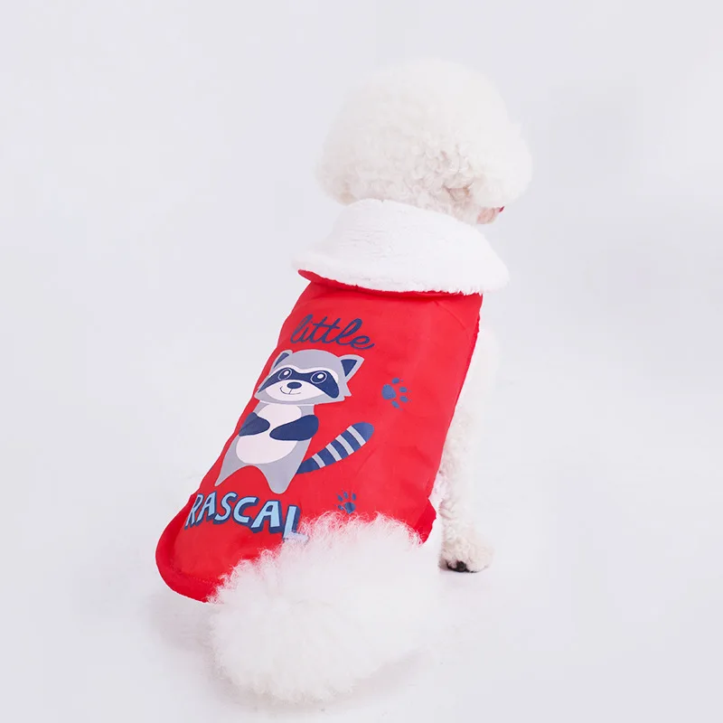 Красный шерстяной жилет для домашних животных зимняя одежда маленьких и средних