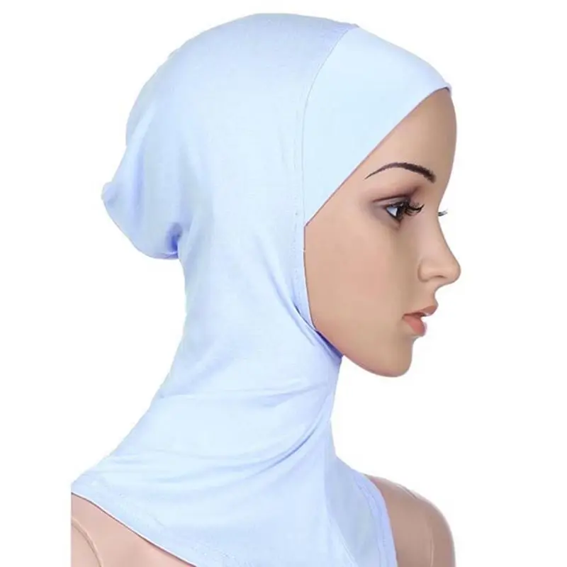 

Muslim Stretch Turban Cap Full Cover Inner Caps Islamic Underscarf Bonnet Solid Modal Under Scarf Caps Turbante Mujer