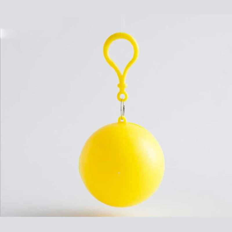 1 шт. портативный одноразовый Дождевик Пончо унисекс плащ накидка с шаром кольцо