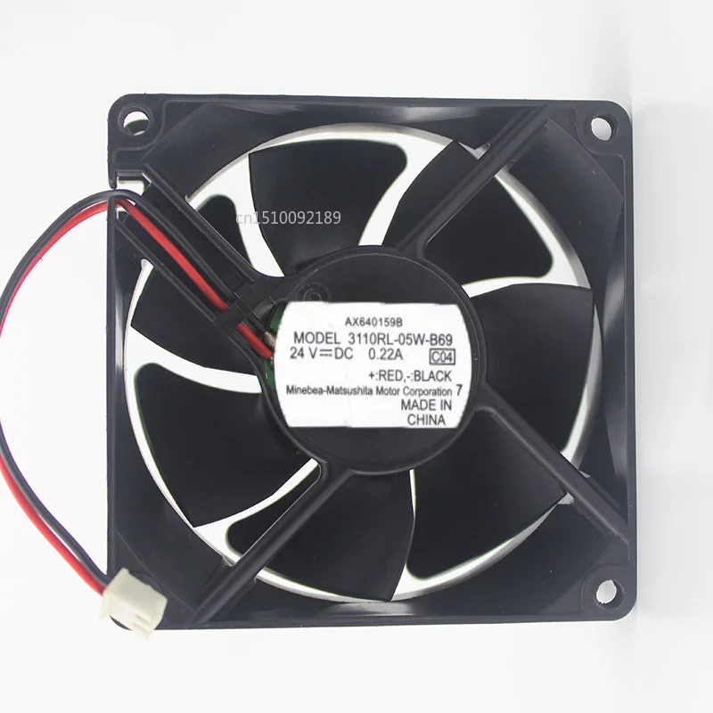 

for Original 3110RL-05W-B69 24V 0.22A AX640159B 8CM inverter cooling fan Free shipping