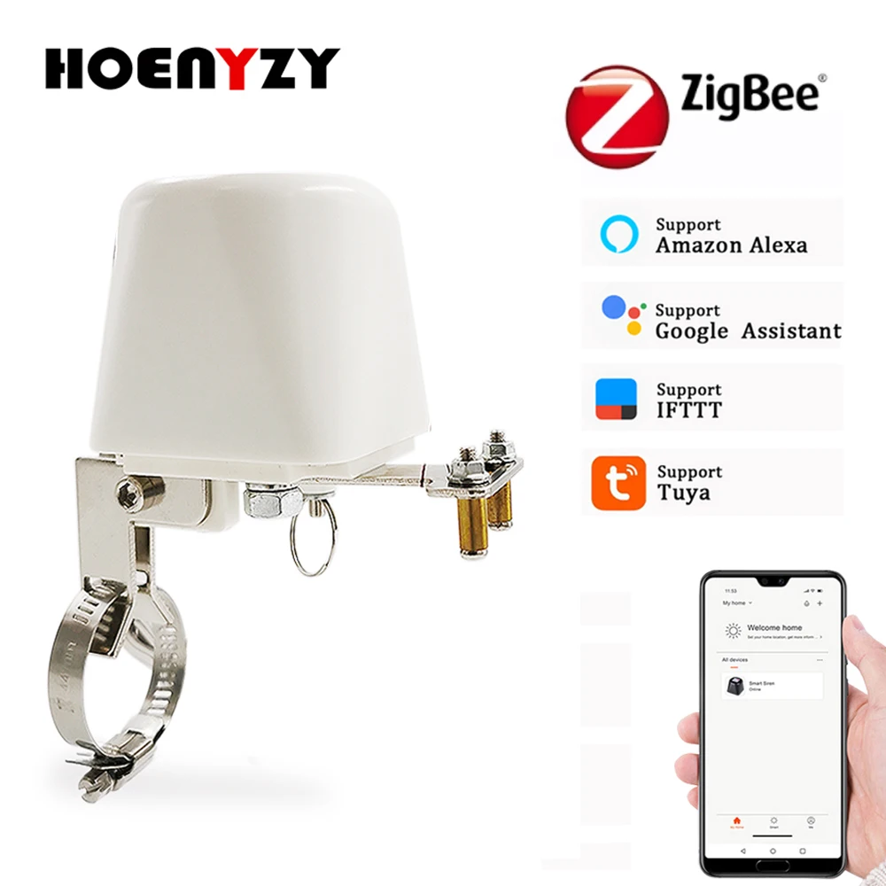 

Tuya ZigBee APP Wireless Control WIFI Gas Water Valve Smart Home Automation Controller Work with Alexa,Google Assistant