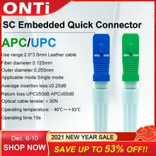 ONTi New SC APC SM Single-Mode Optical Connector FTTH Tool Cold Connector Tool SC UPC Fiber Optic Fast Connector