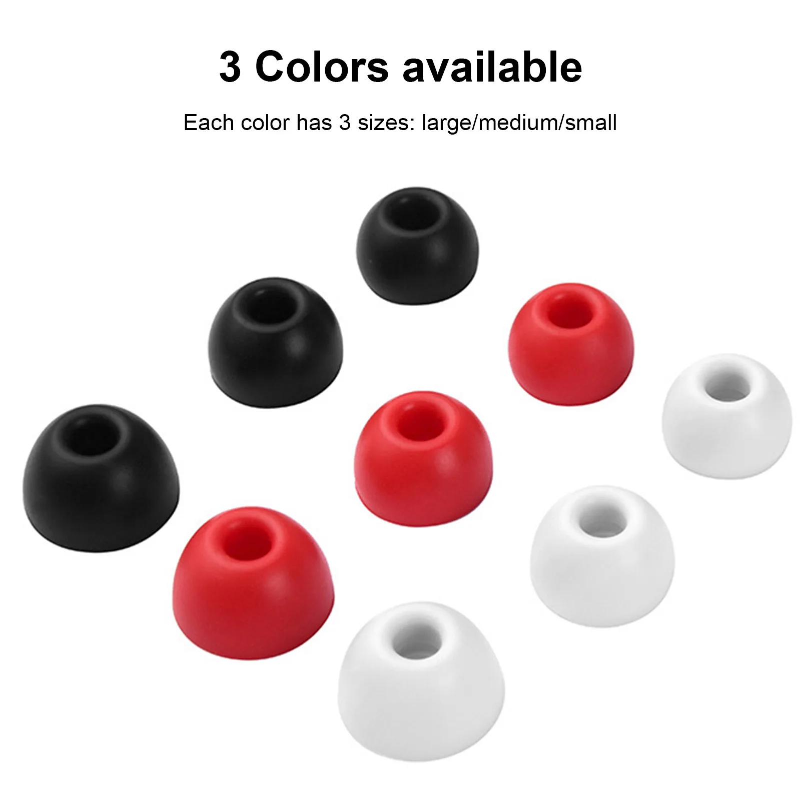 

Silicone Ear Tips Replacement For Beats Studio Buds In-Ear Earphone 3 Pairs L M S Eartips Ear Sleeve Headset Ear Cap Earplugs