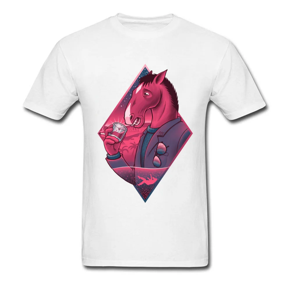 

Kohpweran Black Pink Tshirt Cotton Clothing If Wishes Were Horses T-shirt Men T Shirt Funny Cartoon Tops Tees Summer New