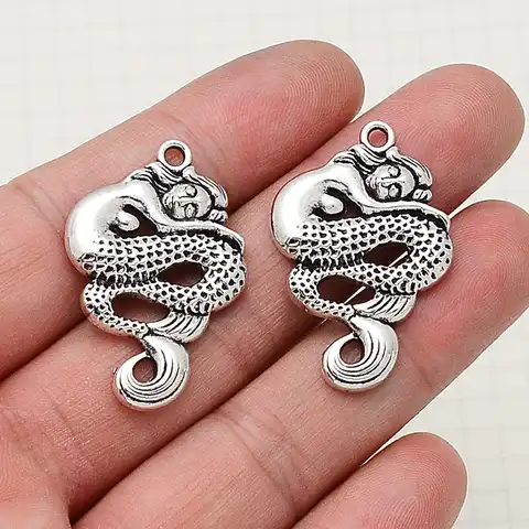 12 pcs./Lot 23x35 mm Pattern pendants in the antique style "Mermaid" Oceanlife fairy -tale pendants for the independent manufacture of earrings jewelry ...
