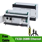 Программируемый логический контроллер FX3U-26MR PLC с портом Ethernet для Mitsubishi MELSEC, аналоговая плата с бесплатным кабелем USB-SC09-FX