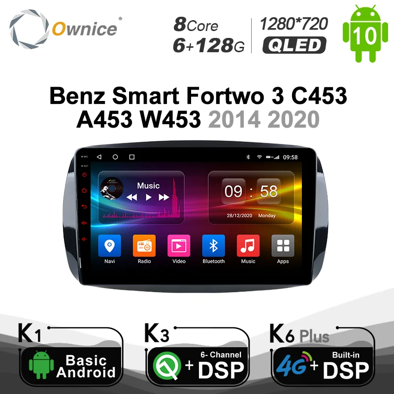 6G + 128G Ownice Android 10 0 Octa Core DSP 4G LTE автомобильное радио GPS Navi для Mercedes Benz Smart 2016 2017 2018
