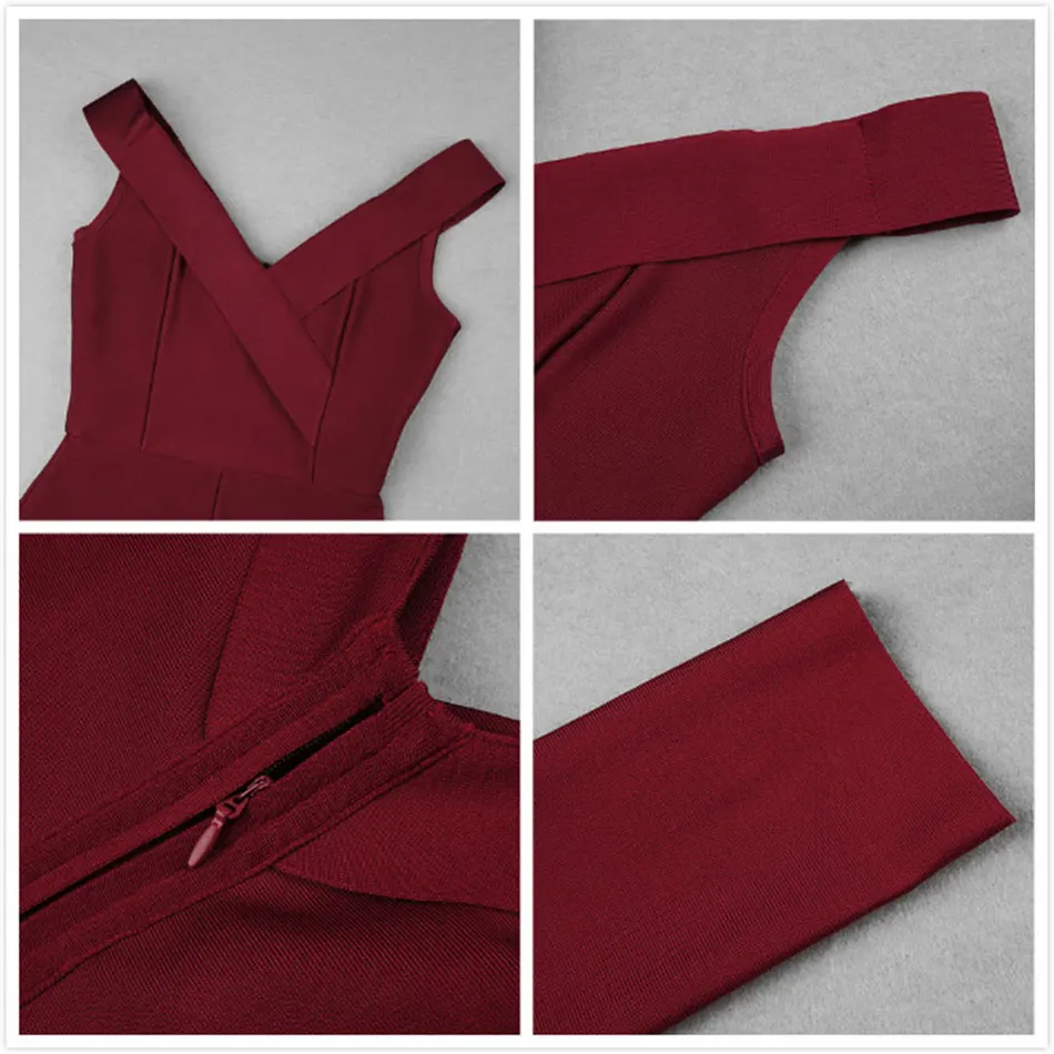 

Free Shipping High Quality Wine Women Slash Neck Rayon Bandage Jumpsuit Sexy Bodycon Evening Party Jumpsuits Pencil Jumpsuit