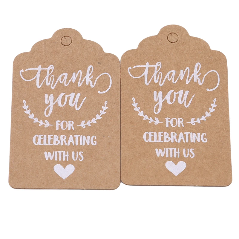 Vintage Kraft Paper Gift Cards Wedding Party Card Love Thank You Invitation Tag Decoration 50Pcs/pack | Дом и сад