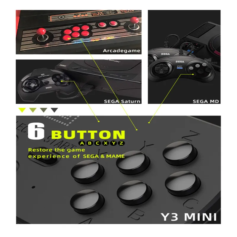 

HDMI TV Y3 Mini Game Console HD Game Console Wireless Doubles Game Console Build In 3500 Classic Game Support HDMI Output