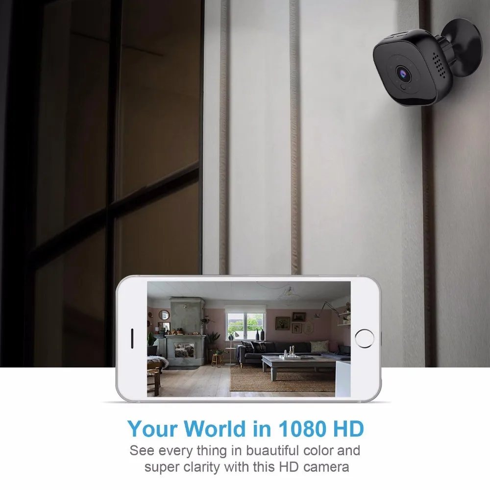 Миниатюрная инфракрасная камера HD 1080P Wi-Fi ночное видение цифровые