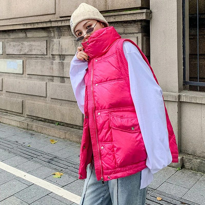 2021 глянцевый зимний жилет куртка хлопковое пальто верхняя одежда Женская