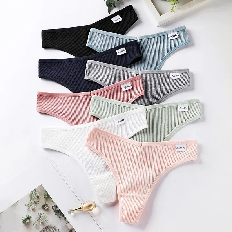 

3pcs/set Women's Cotton G-string Panties Female Sexy Thong Underwear Plus Size Pantys Lingerie Seamless Breathable Underpants