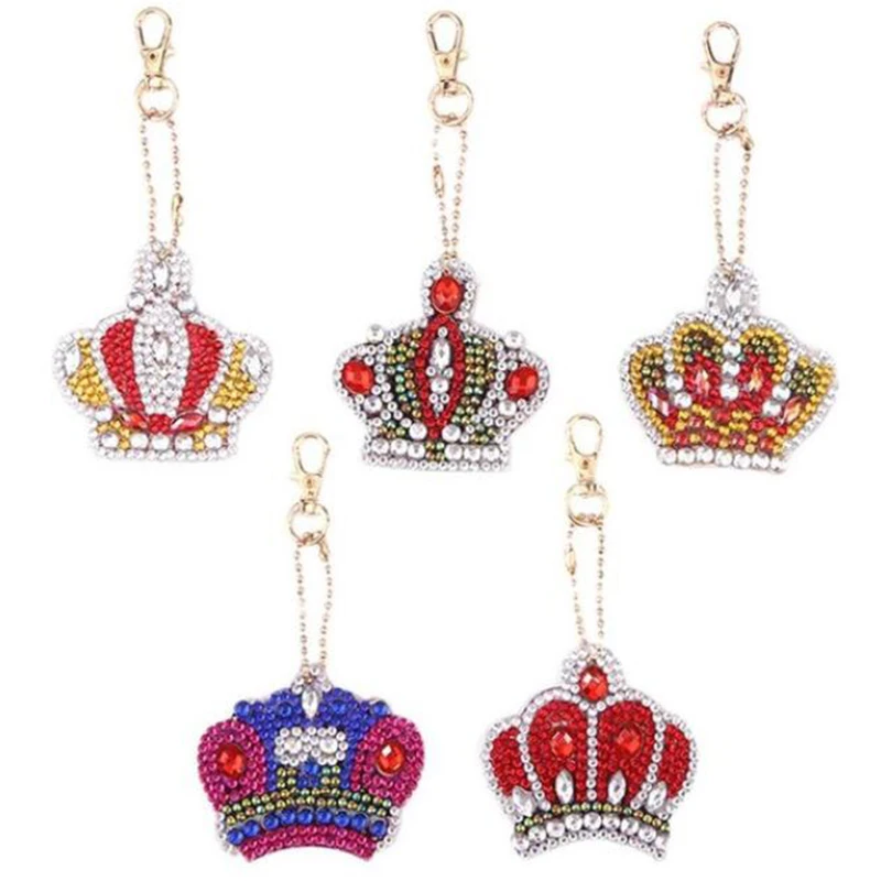 5D DIY Корона полная дрель особая форма алмазная живопись брелок Рождественский