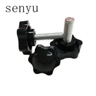 Luchang M8 x 50 мм 32 # сменная звезда Ручная ручка бакелитовая ручная затяжка винта зажимной винт черная головка диаметр 32 мм