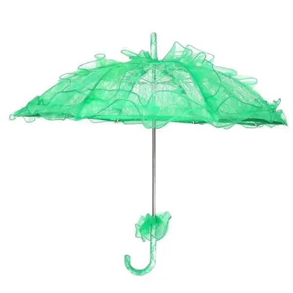 Green 56 x 58 Стильный западный стиль зонтик кружева Флер Зонтик Украшение Свадебная невеста зонтик - Цвет: Green 56 x 58