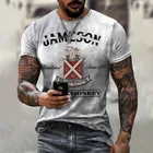 Летняя новая модная мужская футболка с буквенным принтом, Повседневная Свободная футболка с коротким рукавом, Мужской Топ 2021