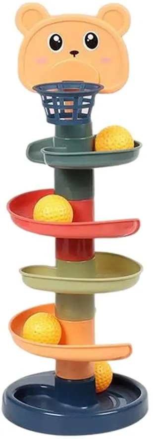 

5-слойная крутящаяся башня с 5 шариками, детская игрушка, детские игрушки, головоломка для сенсорных игр