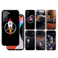 sports car astronaut soft black cover for samsung galaxy s22 s21 s20 fe ultra s10 s10e lite s9 plus pro phone case
