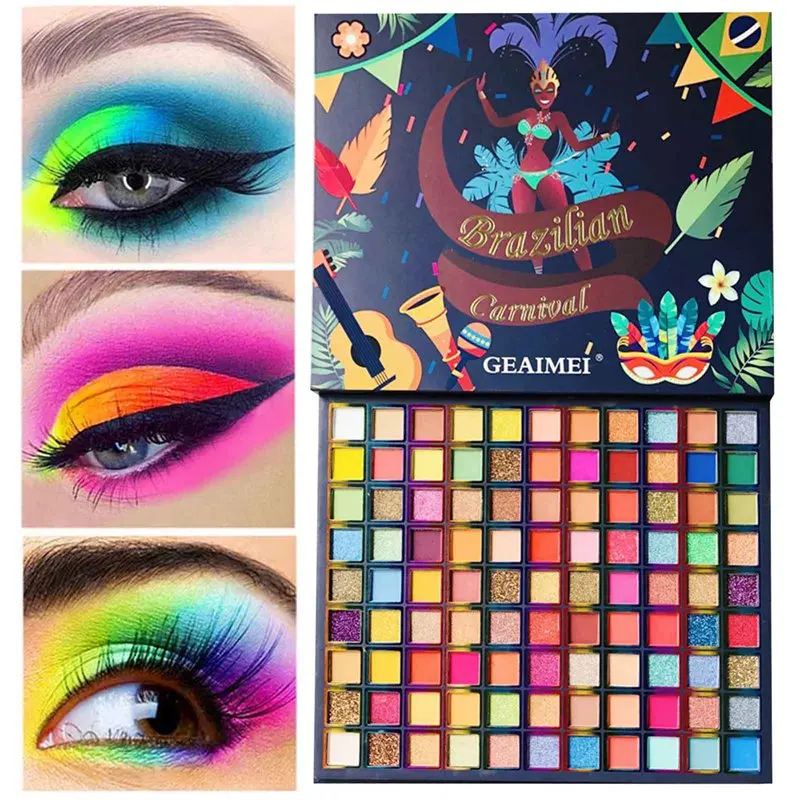 

Палитра теней для век, матовые блестящие высокоглянцевые Перламутровые тени для век, Косметика для макияжа глаз, 99 цветов