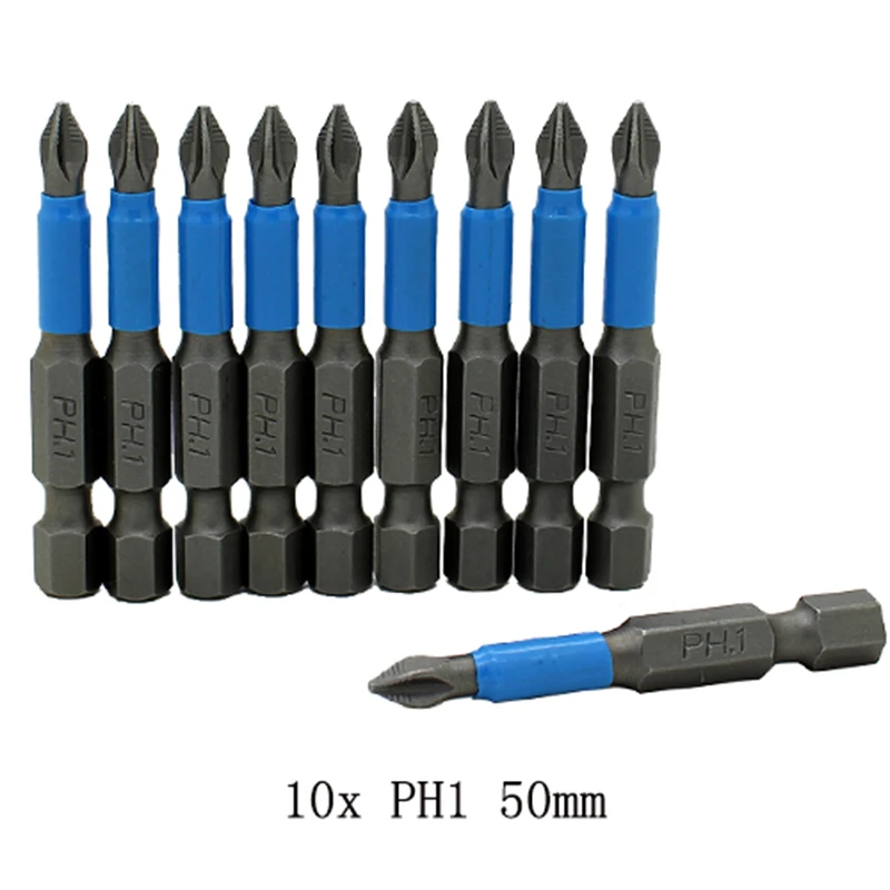 

Магнитная отвертка PH1/PH2/PH3/PZ1/PZ2/PZ3, 10 шт., 50 мм, нескользящая