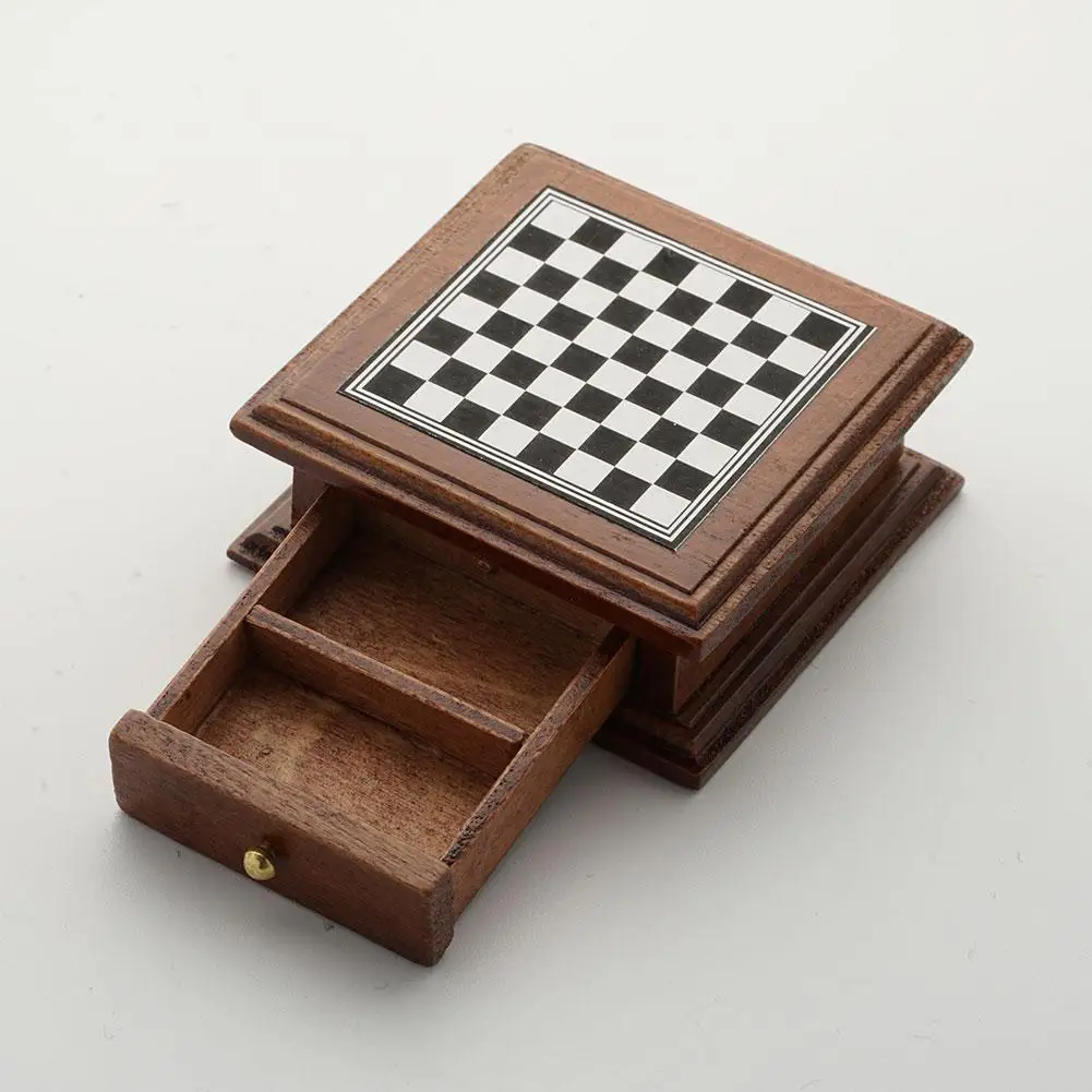 

Fidget Toys dollhouse House/ob11/mini Decoration Living Board Storage Room Box Chess brown