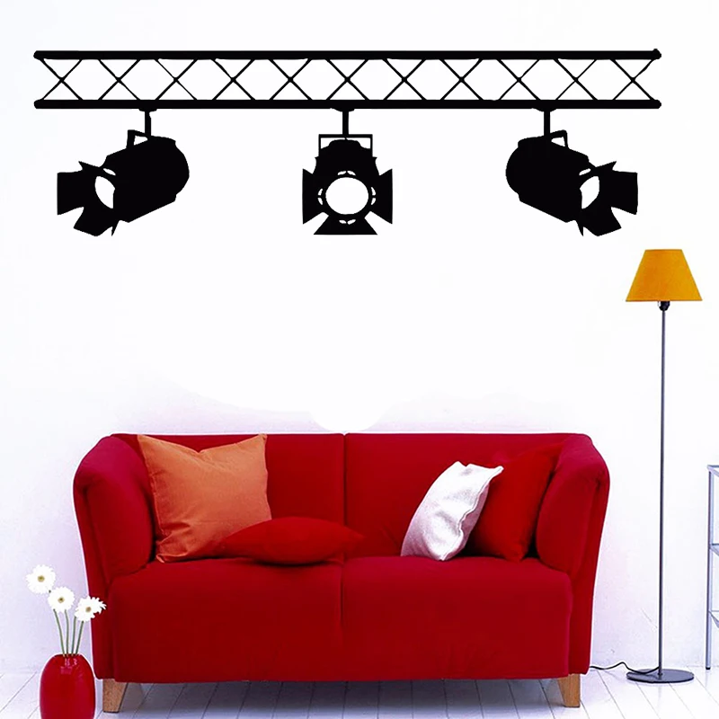 

Film Wall Decal Spotlights Style Wall Decor Mural Vinyl Removable Wall Sticker Cinema Home Room Decoration Accessories C073