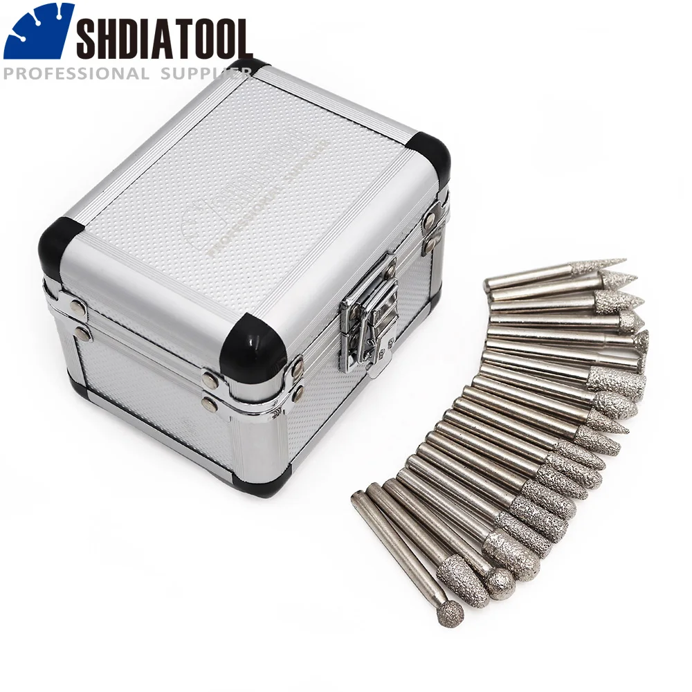 Diatool 20 шт./компл. #80 diamond спаяны заусенцы для камня бетона Керамика цилиндр с