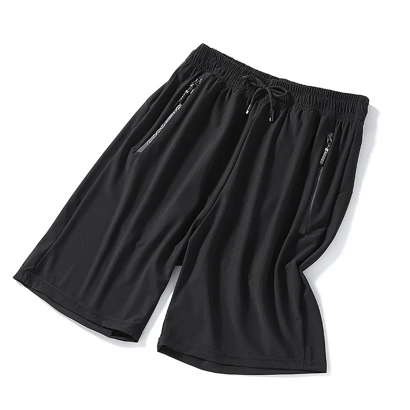 

Men's shorts summer thin ice silk shorts green sports casual loose shorts