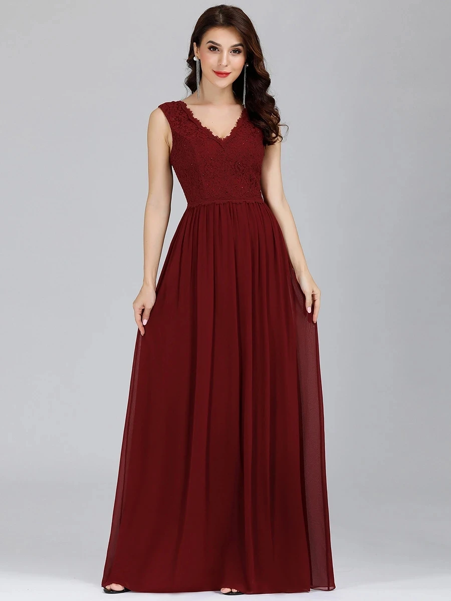 

Maxi Long Elegant Floral Lace Print Wholesale Evening Dresses