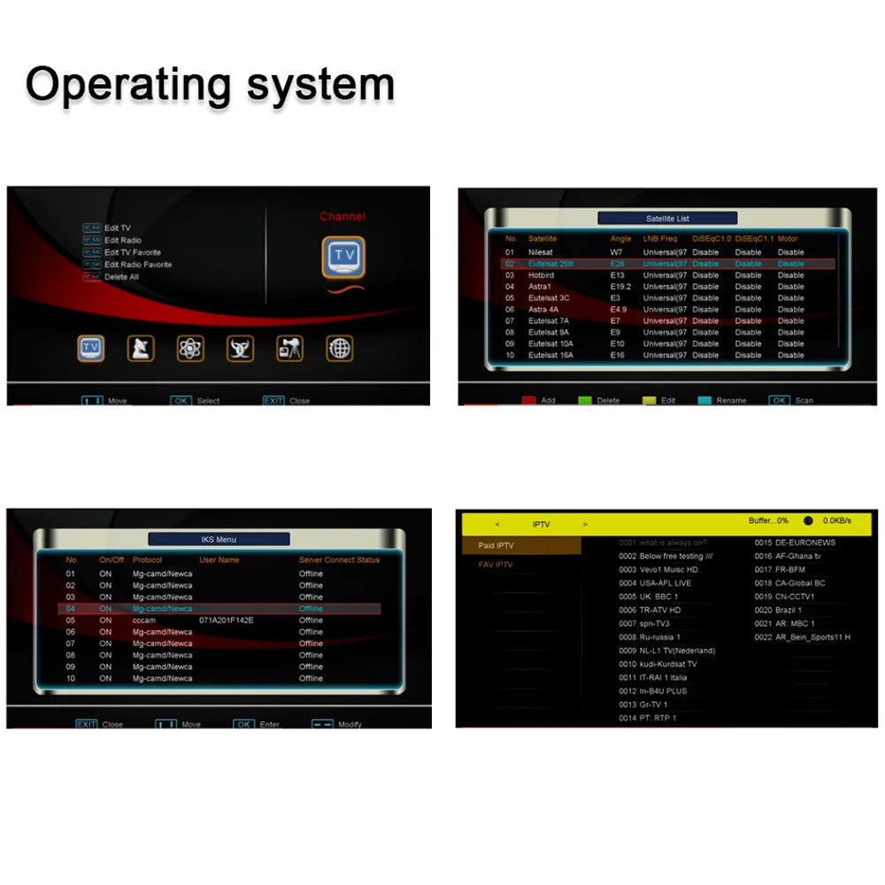 satxtrem ips2 iptv спутниковый ресиверwith usb wifi oscam cccam receptor azamerica телевизор ресивер тв тюнер скалер универсальный Приставка для цифрового ТВ для России