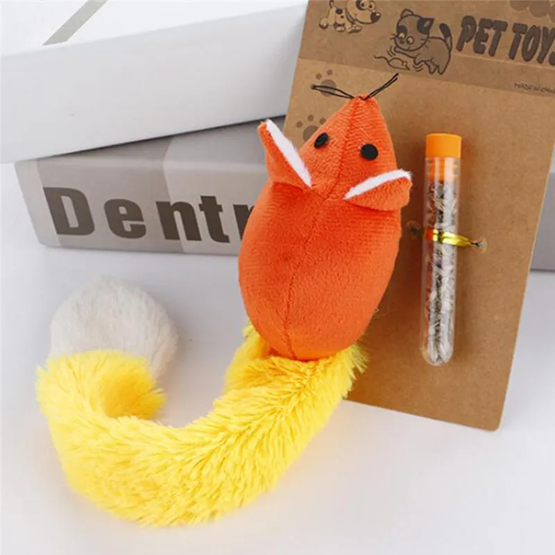 Кошка игрушка мята комбинация мышь с кошка длинным хвостом поставки плюшевая