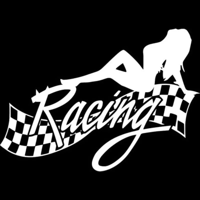

Interesting Cartoon JDM Sexy Lady Racing Car Stickers and Decals Car Window Decals Window Decorative KK15*11cm