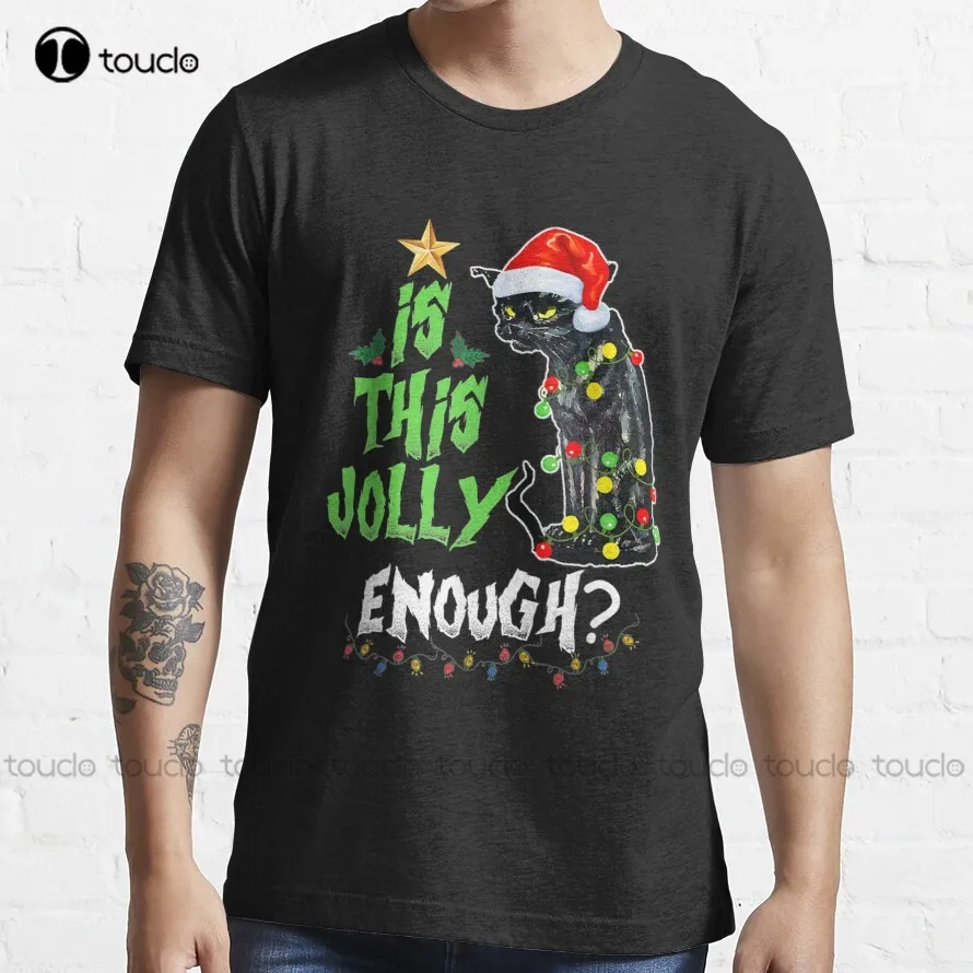 

Is This Jolly Enough Noel Cat Merry Christmas T-Shirt T-Shirt Mens Golf Shirts Custom Aldult Teen Unisex Xs-5Xl Hd High Quality
