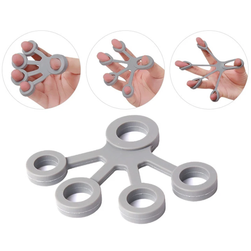 

Silicone Hand Grip Finger Exerciser Guitar Simulator Training Stretcher Fitness Trainer Strength Resistance Bands Wrist Expander