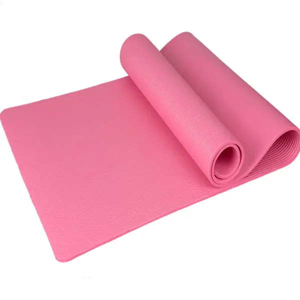 

10mm Thick NBR Pure Color Anti-skid Yoga Mat 183x61x1cm Pink