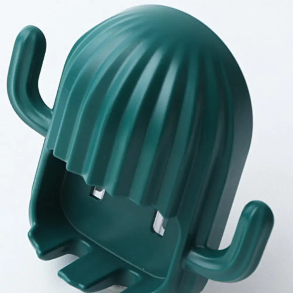 

Toothbrush Holder Wall-mounted Drain Shelf Plastic Cactus Electric Toothbrush Rack for Bathroom
