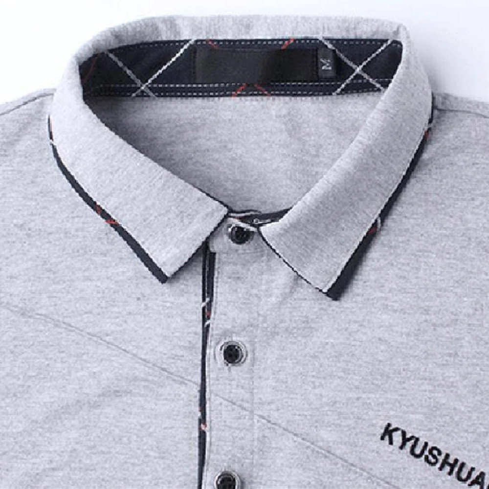 

Covrlge 5XL PoloShirt Collar Men Plus Size 3XL 4XL Autumn Button Brand Men Short Sleeve Casual Male Shirt Dress Shirts MTP040