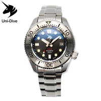 uni dive 44mm mens diver watches automatic mechanical timepiece sapphire crystal steel bezel nh35 pt5000 monoblock diving 300m