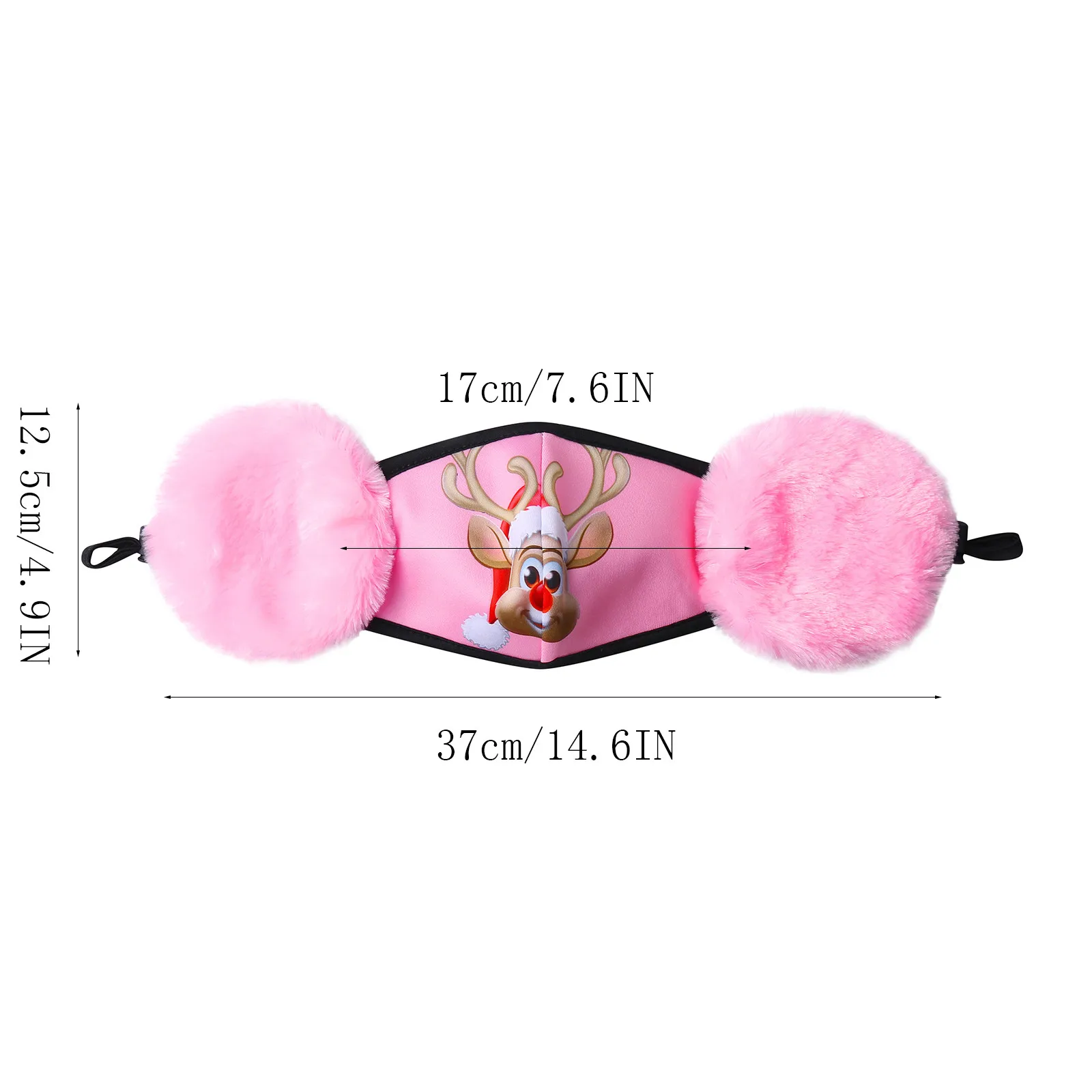 

Santa Children Mask Autumn Winter Warm Plush Face Mask Reusable Washable Breathable Mouth Masks Anti-dust masque enfant lavable