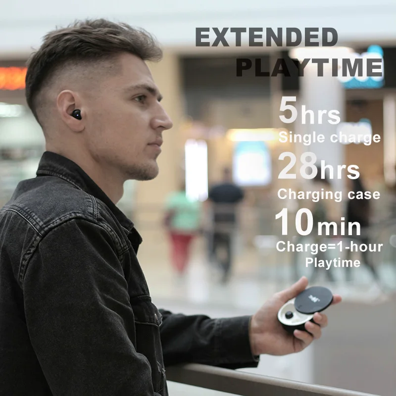 Миниатюрные наушники Bluetooth невидимые 5 0 настоящие Беспроводные с зарядным чехлом