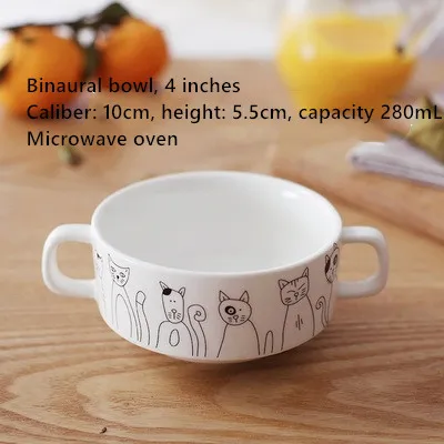 Креативная керамическая тарелка набор посуды поднос для кошек западное блюдо