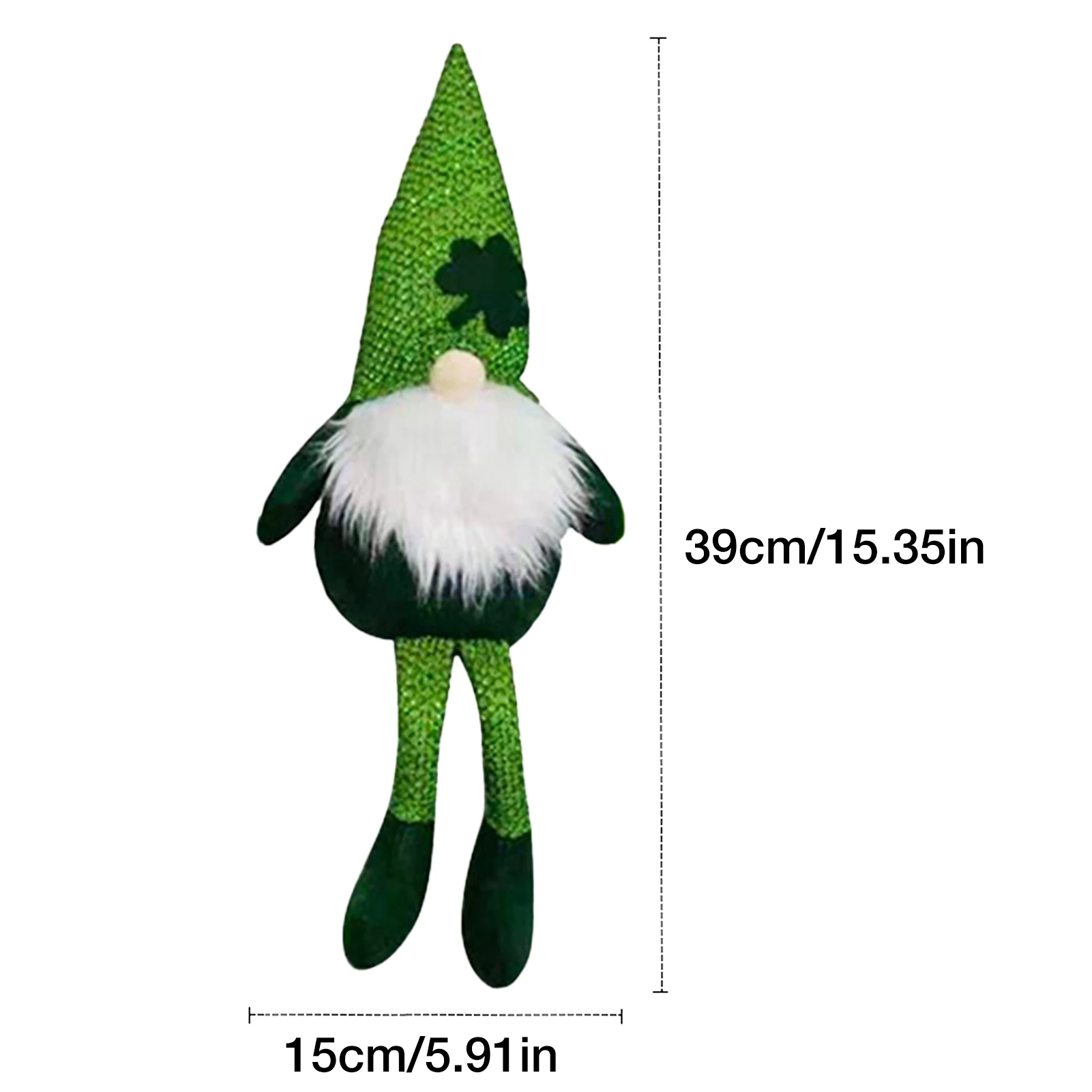 

New St Patricks Day Tomte Gnome Irish 29/39CM Plush Elf Faceless Doll Party Ornaments Green Shamrock Faceless Festival Decor DH