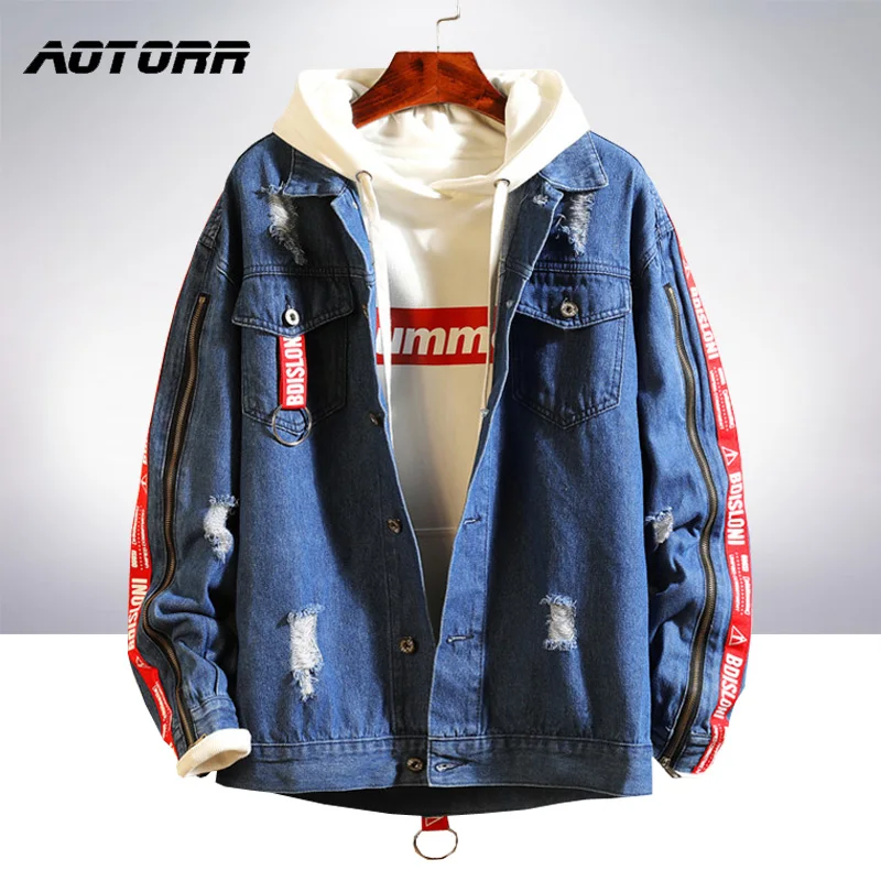 Куртка мужская джинсовая в стиле ретро повседневный бомбер из хлопка верхняя