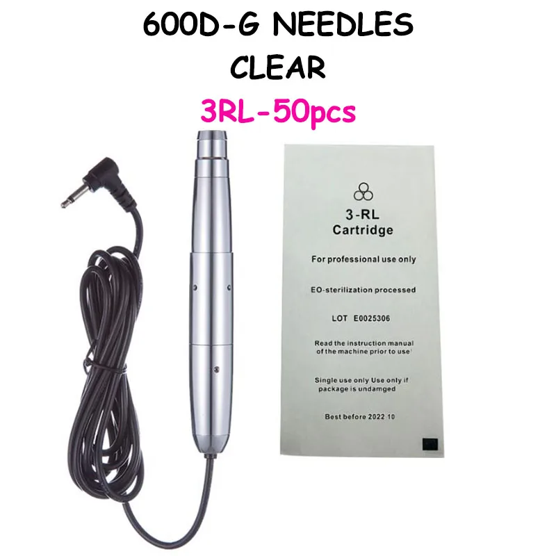 Новые перманентные иглы для макияжа 600D-G 50 шт. 3RL Иглы для бровей и губ для Nouveau роторная машина комплекты ручек Прямая