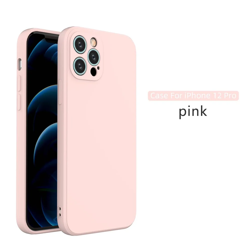 Luxury Original Square Soft Phone Case For iPhone 12 11 Pro Max IPhone Camera Lens Protection Mobile Cover | Мобильные телефоны и
