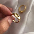 Модные кольца для женщин и девушек, Винтажные Ювелирные изделия из нержавеющей стали под золото с Северной звездой, модные свадебные украшения в эстетике, подарок на день Святого Валентина