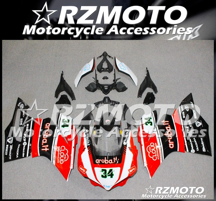 

Injection Mold New ABS Whole Fairings Kits For Ducati 959 1299 Panigale 2015 2016 2017 2018 15 16 17 18 Bodywork set custom 34