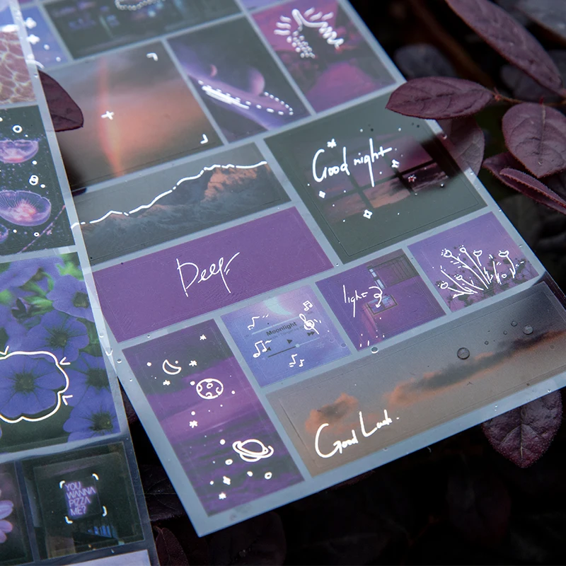 

COO NOTE Landscape into painting PET Stickers Pack For DIY Children Sticker Kids Diary Stationery Album Kawaii